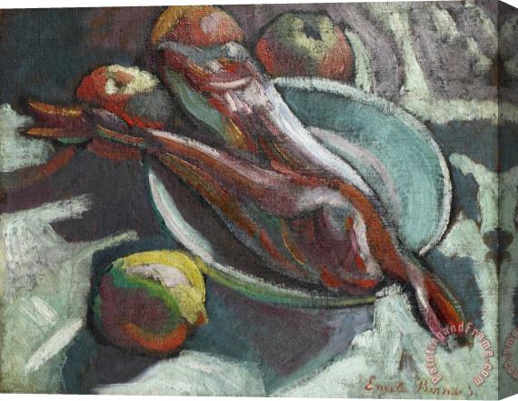 Emile Bernard Still Life with Fish Stretched Canvas Painting / Canvas Art