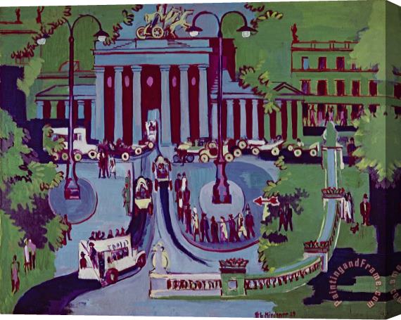 Ernst Ludwig Kirchner The Brandenburg Gate Berlin Stretched Canvas Print / Canvas Art