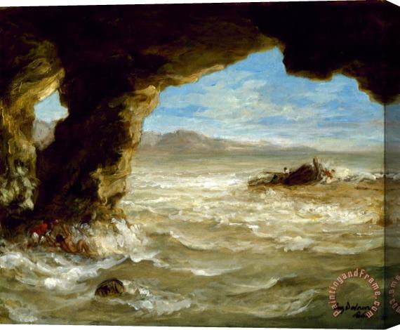 Eugene Delacroix Shipwreck on The Coast Stretched Canvas Painting / Canvas Art