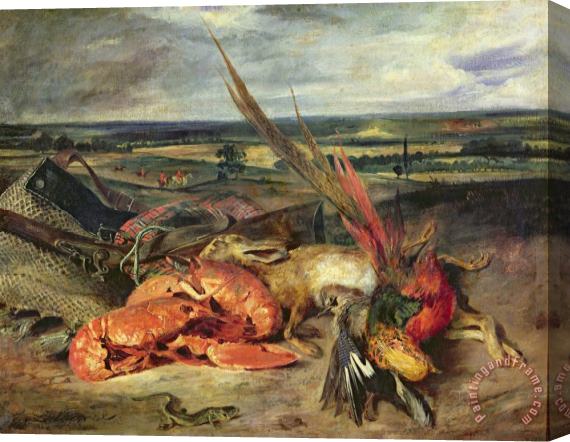 Eugene Delacroix Still Life with Lobsters Stretched Canvas Print / Canvas Art