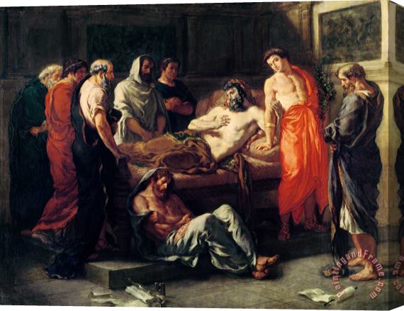 Eugene Delacroix Study for The Death of Marcus Aurelius (121 180) Stretched Canvas Painting / Canvas Art