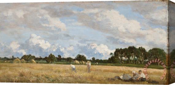 Eugene Louis Boudin Haymaking Stretched Canvas Print / Canvas Art