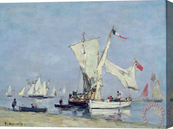 Eugene Louis Boudin Sailing Boats Stretched Canvas Painting / Canvas Art