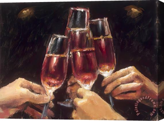 Fabian Perez A Toast with Rose, 2020 Stretched Canvas Painting / Canvas Art