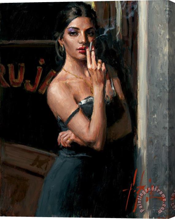Fabian Perez At The Door VII Stretched Canvas Painting / Canvas Art