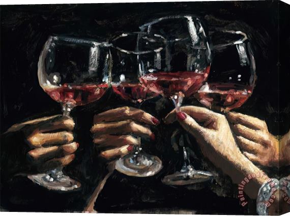 Fabian Perez Brindis Con Rose Stretched Canvas Painting / Canvas Art
