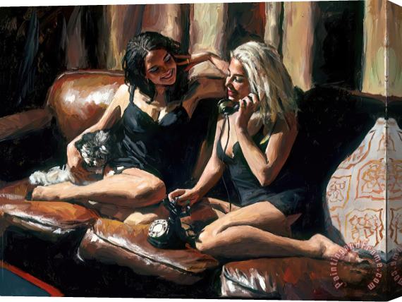 Fabian Perez Eugie And Geo I, 2017 Stretched Canvas Painting / Canvas Art