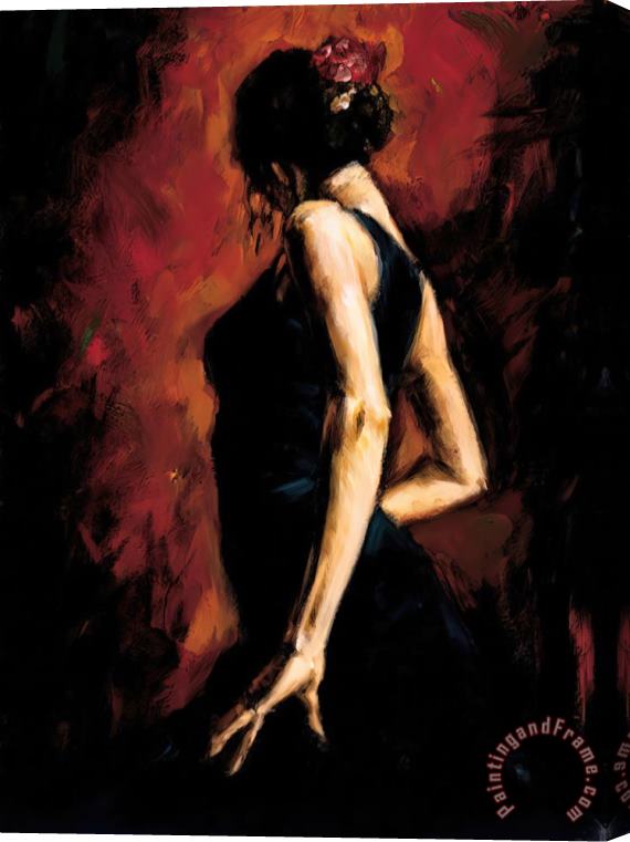 Fabian Perez Flamenco Stretched Canvas Painting / Canvas Art