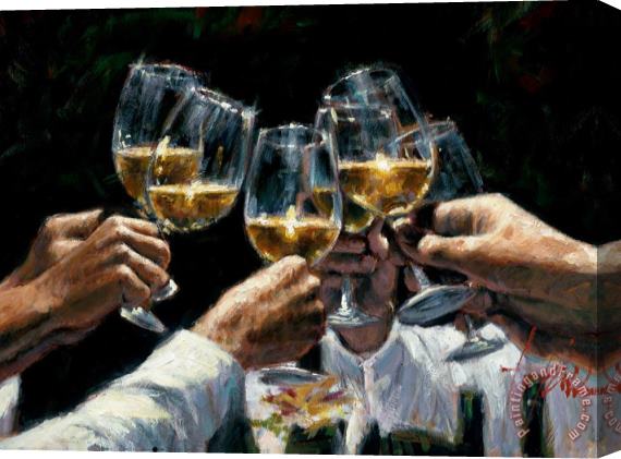 Fabian Perez For a Better Life II White Wine Stretched Canvas Print / Canvas Art