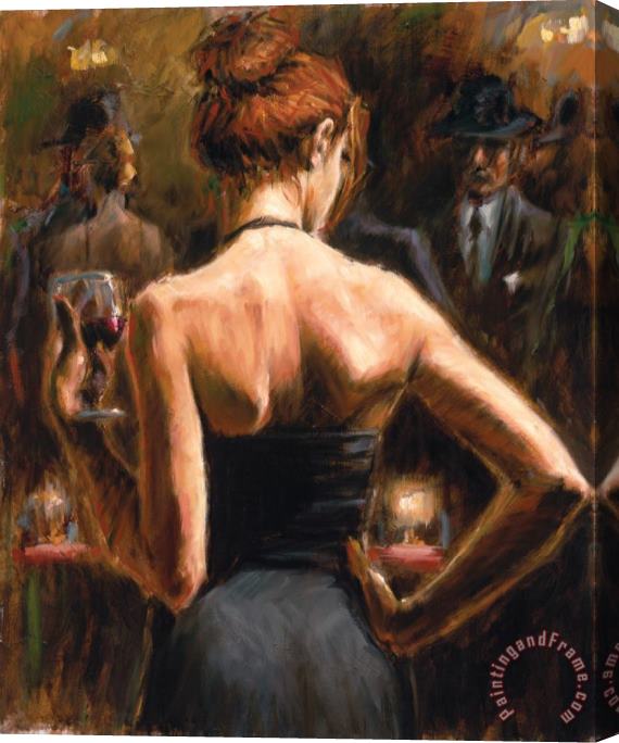 Fabian Perez Girl with Red Hair Stretched Canvas Print / Canvas Art