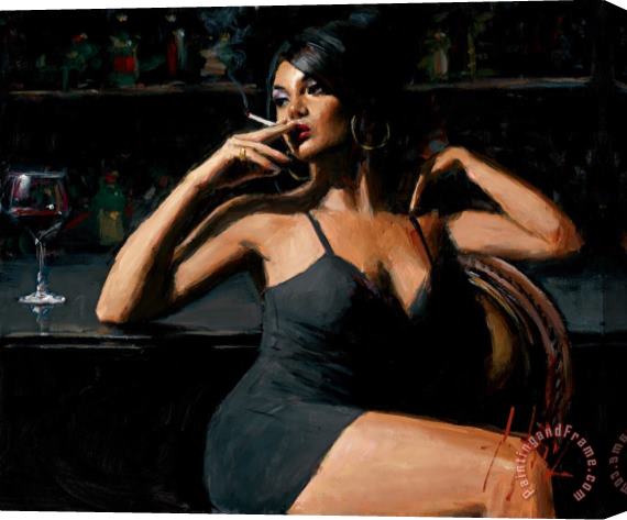 Fabian Perez Saba at Las Brujas with Bar Stretched Canvas Painting / Canvas Art