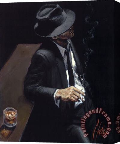 Fabian Perez Study for Man in Black Suit II Stretched Canvas Painting / Canvas Art