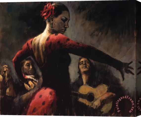 Fabian Perez Tablao Flamenco II Stretched Canvas Painting / Canvas Art