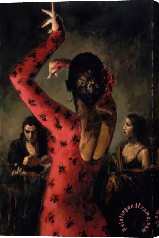 Fabian Perez Tablao Flamenco IV Stretched Canvas Print / Canvas Art