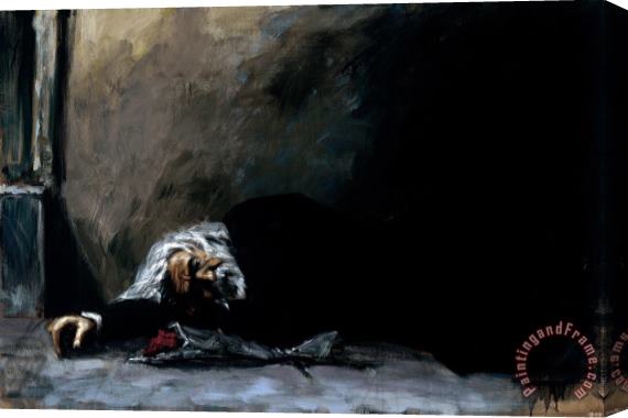 Fabian Perez Waiting for The Romance to Come Back II Stretched Canvas Painting / Canvas Art