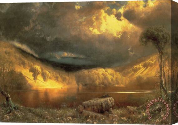 Fairman California Stormy Skies above Echo Lake White Mountains Stretched Canvas Painting / Canvas Art