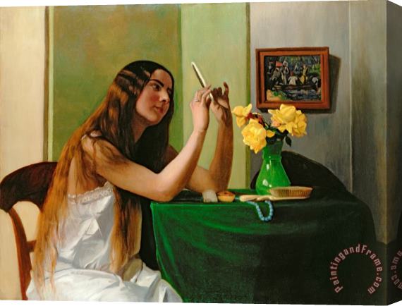 Felix Edouard Vallotton At the Dressing Table Stretched Canvas Print / Canvas Art