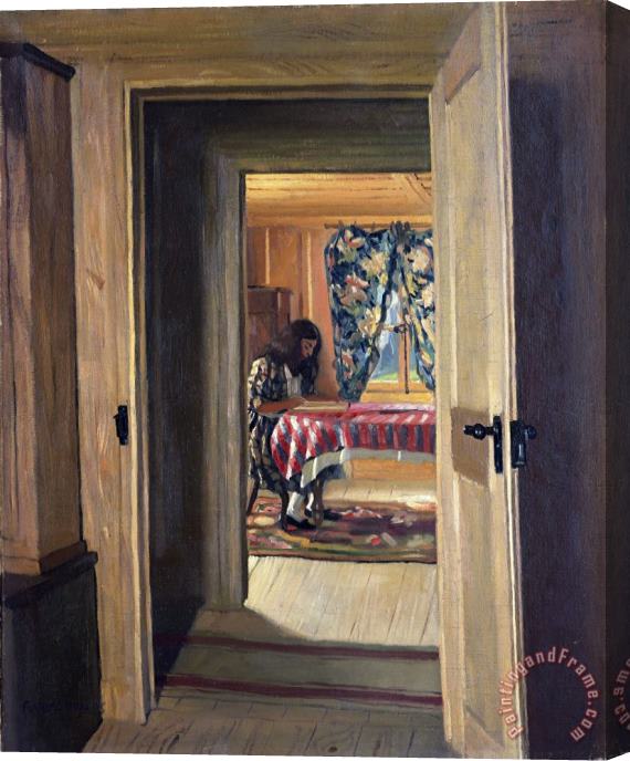 Felix Vallotton Interior with a Young Girl Writing Stretched Canvas Print / Canvas Art