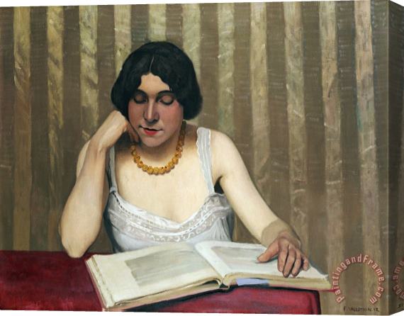 Felix Vallotton Reader with a Yellow Necklace Stretched Canvas Print / Canvas Art