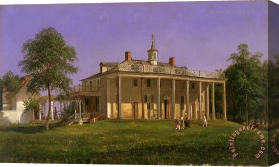 Ferdinand Richardt View of Mount Vernon Stretched Canvas Print / Canvas Art