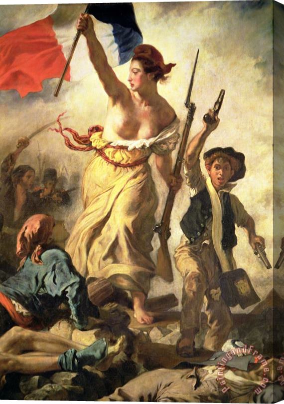 Ferdinand Victor Eugene Delacroix Liberty Leading the People Stretched Canvas Painting / Canvas Art