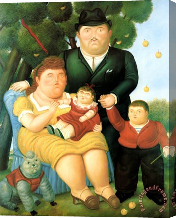 fernando botero Family II Stretched Canvas Painting / Canvas Art