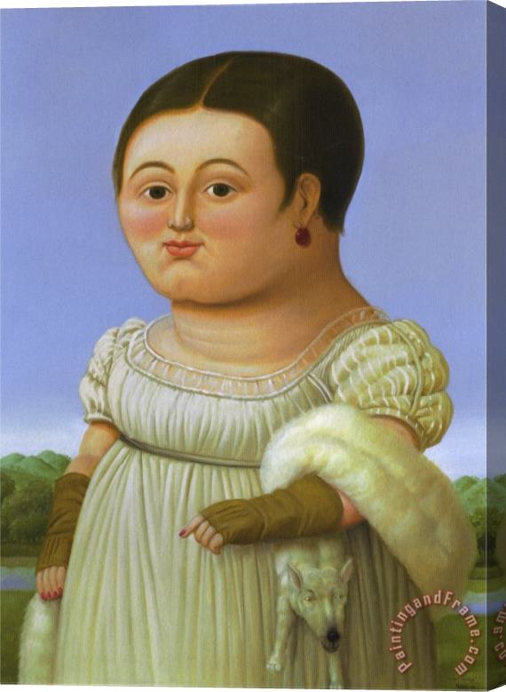 fernando botero Miss Riviere After Ingres Stretched Canvas Print / Canvas Art