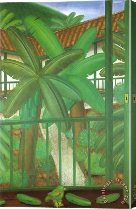 fernando botero Patio Stretched Canvas Painting / Canvas Art