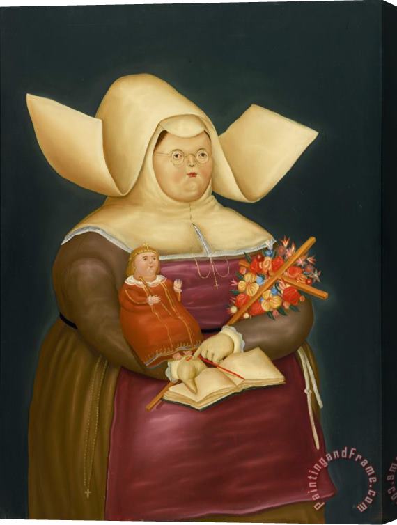 Fernando Botero Santa Isabel De Hungria Stretched Canvas Print / Canvas Art