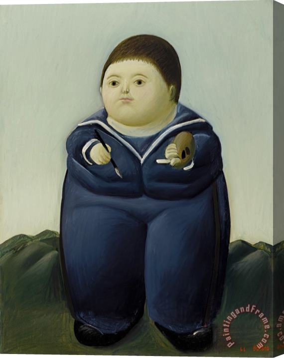 Fernando Botero Self Portrait at The Age of Four, 1966 Stretched Canvas Print / Canvas Art