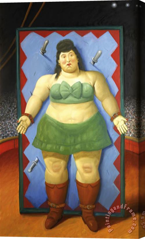 Fernando Botero Target Stretched Canvas Painting / Canvas Art
