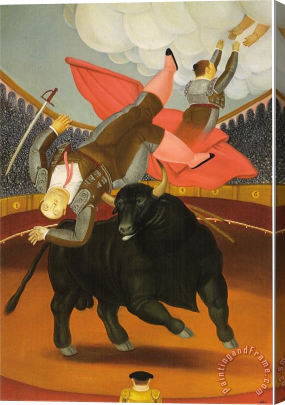 fernando botero The Death of Luis Chalet Stretched Canvas Print / Canvas Art