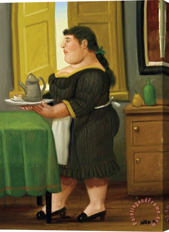 Fernando Botero The Maid, 1999 Stretched Canvas Print / Canvas Art