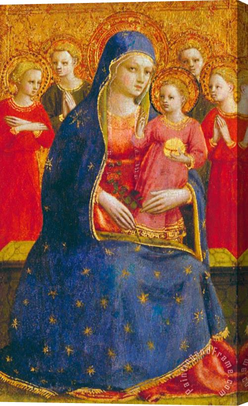 Fra Angelico Madonna And Child With Angels Stretched Canvas Print / Canvas Art