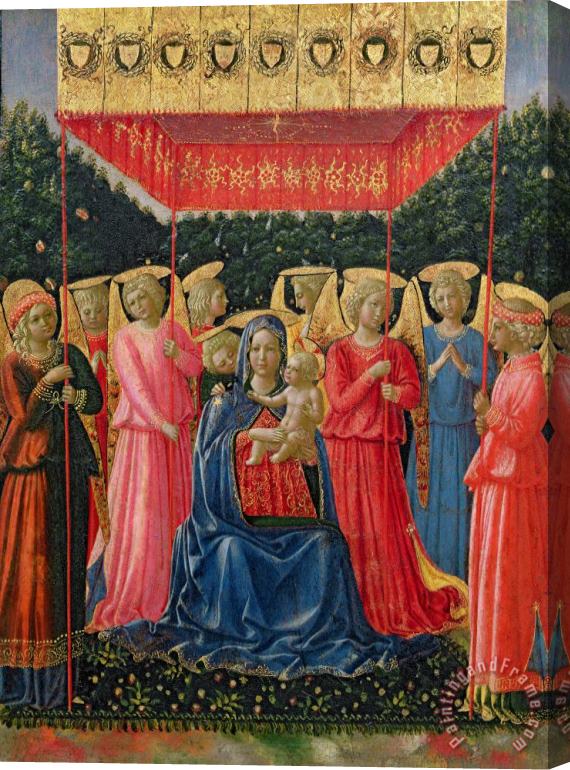 Fra Angelico The Virgin And Child With Angels Stretched Canvas Print / Canvas Art