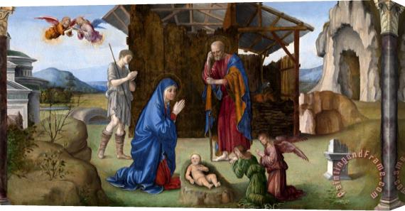 Francesco Francia The Nativity of Christ Stretched Canvas Print / Canvas Art