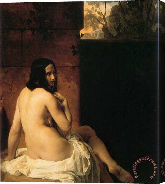 Francesco Hayez Susanna Bathing Stretched Canvas Painting / Canvas Art