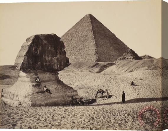 Francis Bedford The Sphinx, The Great Pyramid And Two Lesser Pyramids, Ghizeh, Egypt Stretched Canvas Print / Canvas Art