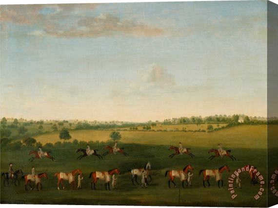 Francis Sartorius Sir Charles Warre Malet's String of Racehorses at Exercise Stretched Canvas Painting / Canvas Art