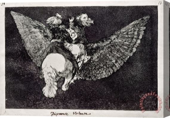 Francisco De Goya Flying Folly Stretched Canvas Print / Canvas Art
