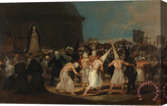 Francisco De Goya Los Disciplinantes Stretched Canvas Painting / Canvas Art