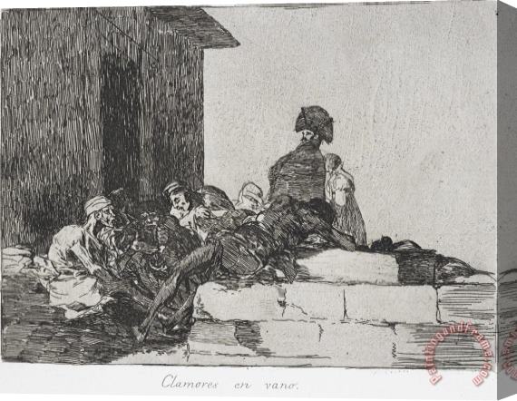 Francisco De Goya Vain Laments (clamores En Vano) From The Series The Disasters of War (los Desastres De La Guerra) Stretched Canvas Print / Canvas Art