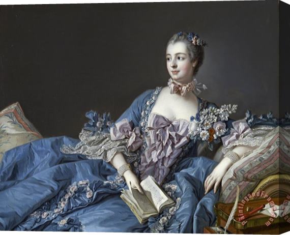 Francois Boucher Madame De Pompadour (ca. 1758) Stretched Canvas Print / Canvas Art