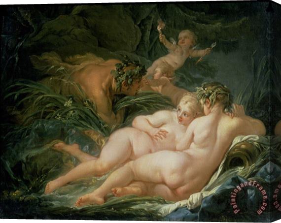 Francois Boucher Pan and Syrinx Stretched Canvas Painting / Canvas Art