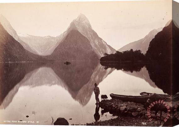 Frank Coxhead Mitre Peak, Milford Sound, Nz. From The Album 'australasian Scenery' Stretched Canvas Print / Canvas Art