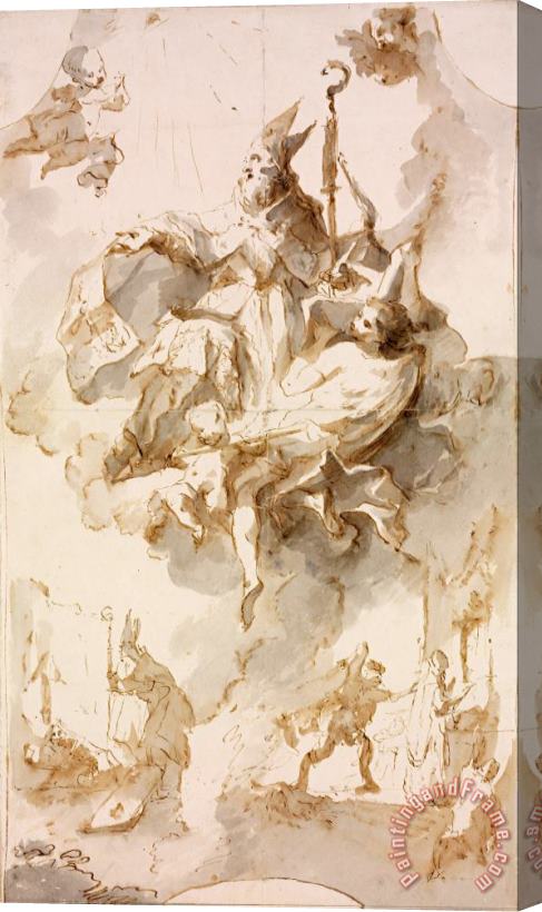 Franz Anton Maulbertsch Apotheosis of Saint Stanislaus Stretched Canvas Print / Canvas Art