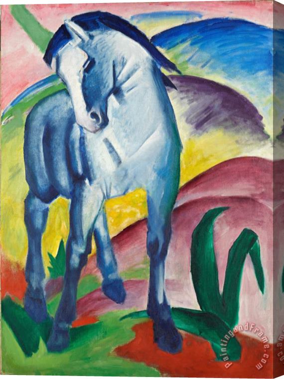 Franz Marc Blue Horse I 1911 Stretched Canvas Painting / Canvas Art