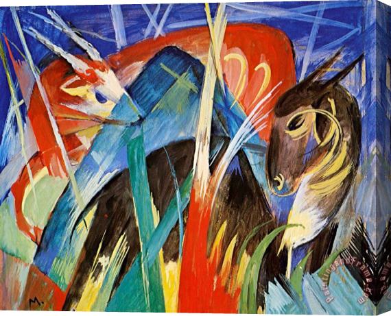 Franz Marc Fairy Animals Stretched Canvas Painting / Canvas Art