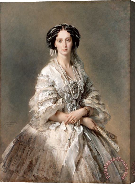 Franz Xaver Winterhalter Portrait of Empress Maria Alexandrovna Stretched Canvas Painting / Canvas Art