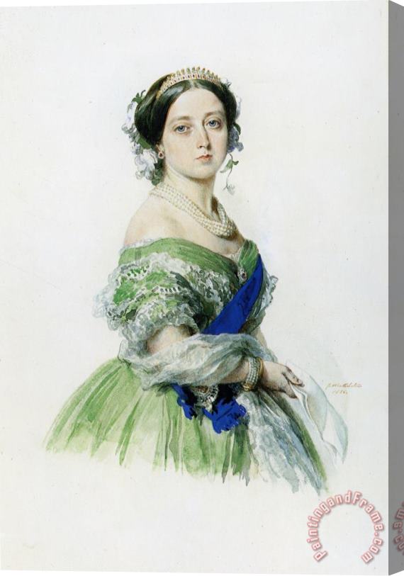Franz Xavier Winterhalter Queen Victoria Stretched Canvas Painting / Canvas Art